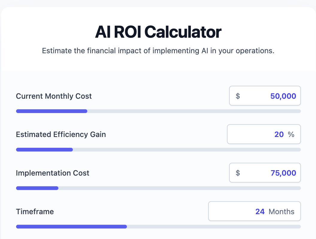 AI ROI Calculator 